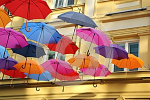 Colorful umbrellas in Belgrade