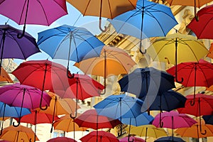 Colorful umbrellas in Belgrade