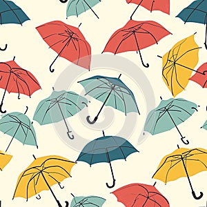 Colorful Umbrellas Seamless Pattern: Child-Friendly and Fun