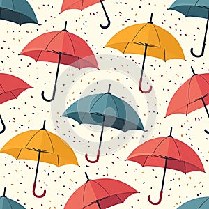 Colorful Umbrellas Seamless Pattern: Child-Friendly and Fun