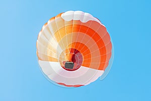 Colorful unbranded hot-air balloon flying