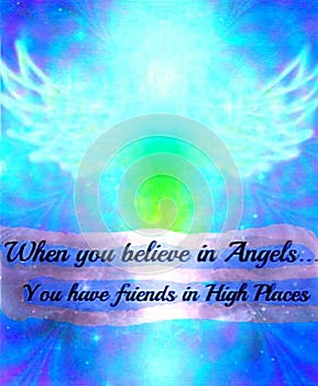Colorful Uplifting Angel Guidance Illustration