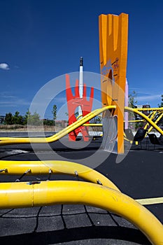 Colorful urban playground copenhagen park