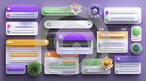 Colorful User Interface Elements for Modern Application Design