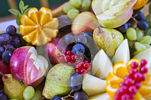 Colorful and varios heap of fruits photo