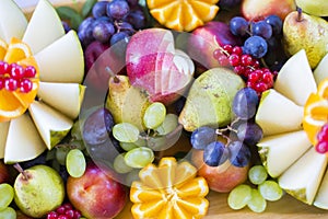 Colorful and varios heap of fruits photo