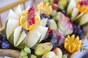 Colorful and varios heap of fruits