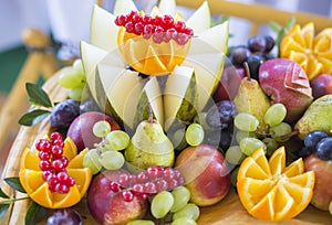 Colorful and varios heap of fruits photo