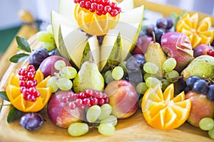 Colorful and varios heap of fruits photo