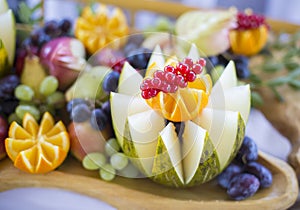 Colorful and varios heap of fruits photo