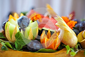 Colorful and varios heap of fruits photo