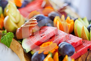 Colorful and varios heap of fruits photo