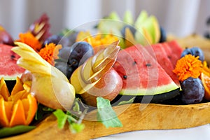 Colorful and varios heap of fruits photo