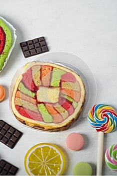 Colorful and various kind of sweets