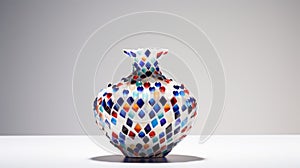 Colorful Vase In The Style Of Mona Hatoum And Akihiko Yoshida