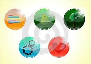 Colorful vector buttons