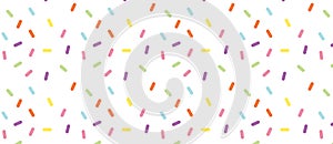 Colorful vector confetti pattern. multicolored sticks. Bakery themed donut, doughnut photo