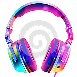 Colorful vector headphone icon