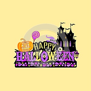 Colorful vector illustration for celebrating Halloween