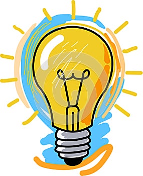 Creative light bulb illustration symbolizing bright ideas, innovation, and inspiration concept
