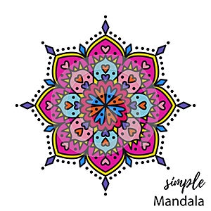 Colorful vector mandala photo