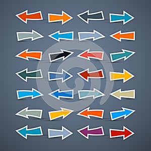 Colorful Vector Paper Arrows