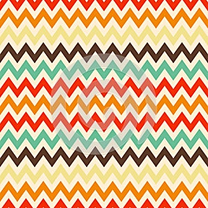 Colorful vector seamless pattern with flat zigzag weave