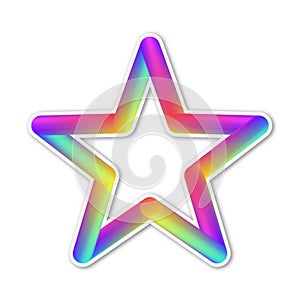 Colorful vector Star icon, isolated