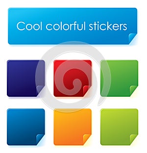 Colorful vector stickers