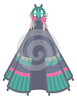 Colorful vector teepee