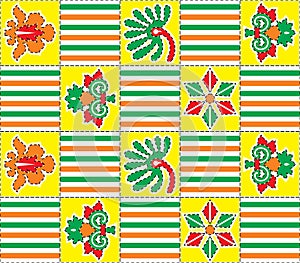 Colorful vector tiles pattern background design