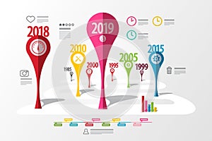 Colorful Vector Timeline Laout. Infographic Template photo