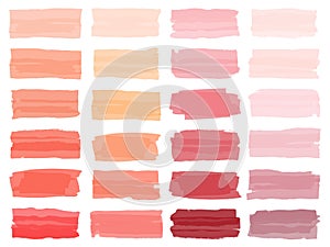 Colorful vector watercolor brush strokes.