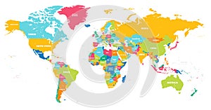 Colorful Vector world map