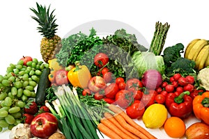 Colorful Vegetables and Fruits