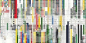 Colorful vertical barcode abstract pattern.