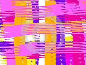 Colorful vertical and horizontal brush strokes form a colorful background