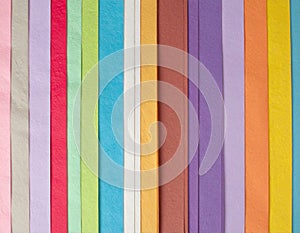 Colorful Vertical Paper Stripes Texture Background