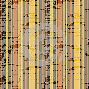 Colorful vertical stripes. Grunge seamless pattern. Vector illustration