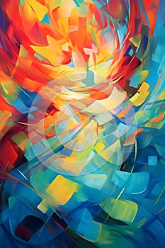 Colorful, vibrant abstraction background that is a true explosion of creativity.