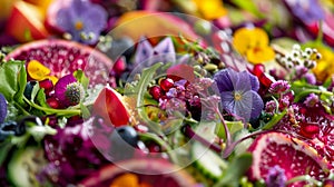 A colorful and vibrant salad filled with superfoods and antioxidants perfectly complementing a detoxifying and cleansing