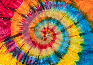 Colorful Abstract Psychedelic Swirl Tie Dye Design photo