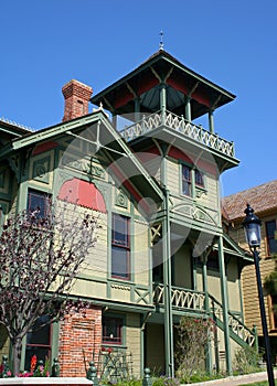 Colorful Victorian House San Diego California