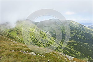 Colorful View on the summer Slovakia Mountains Low Tatras