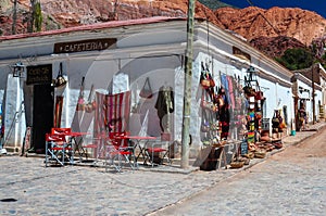 Colorful village and market of Purmamarca, Argentina