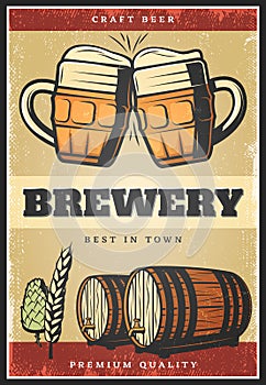 Colorful Vintage Brewing Poster