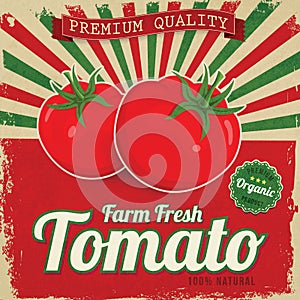 Colorful vintage Tomato label