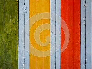 Colorful Vintage Wood Wall Texture Background.
