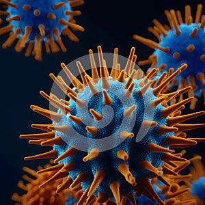 Colorful Virus Spikes Illustration