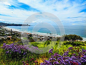 Colorful Vista of California coastline